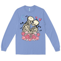 Colony Blue the lovers skeletons Long Sleeve Tee - MaliasSmallBusiness