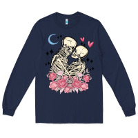 Navy the lovers skeletons Long Sleeve Tee - MaliasSmallBusiness