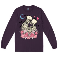 Plum the lovers skeletons Long Sleeve Tee - MaliasSmallBusiness