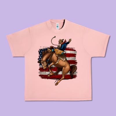 Bucking Bronco Urban Heavy Tee Designed By Jasminsmagicworld