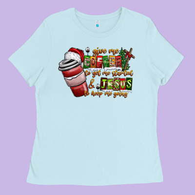 Coffee  Jesus Ladies Tee Designed By Cowhidedigitalart