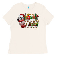 Bone Coffee  Jesus Ladies Tee - CowhideDigitalArt