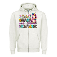 Oatmeal Heather cute smart and a little bit dramatic Zipper Hoodie - Artiststas
