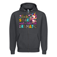 Smoke cute smart and a little bit dramatic Zipper Hoodie - Artiststas