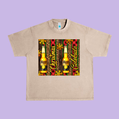 Beer Bottle For Christmas Urban Heavy Tee Designed By Adodesignshop