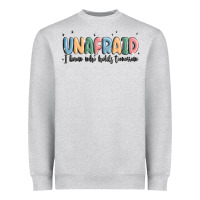 Heather Grey unafraid Heavyweight Sweatshirt - MaliasSmallBusiness