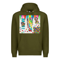 Army Green i love someone with autism Premium Hoodie - TumblerDesignByShophia