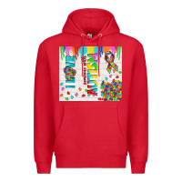 Red i love someone with autism Premium Hoodie - TumblerDesignByShophia