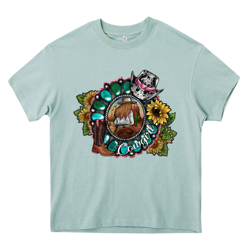 Cowgirl Heavy Core Tee by SublimationCraftShop | Teevron