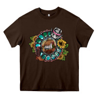 Chocolate Brown cowgirl Heavy Core Tee - SublimationCraftShop