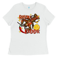 White crawfish bayou baddie Ladies Tee - FaDigitalArtStudio