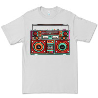 Dove Grey Boombox Premium Tee - FaDigitalArtStudio
