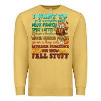 Antique Gold I want to Fall stuff Premium Sweatshirt - NancyCooperArtShop