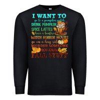 Black I want to Fall stuff Premium Sweatshirt - NancyCooperArtShop
