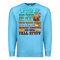 Ocean Blue I want to Fall stuff Premium Sweatshirt - NancyCooperArtShop