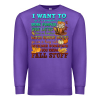 Purple I want to Fall stuff Premium Sweatshirt - NancyCooperArtShop