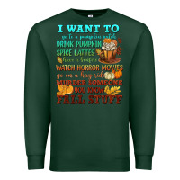 Sports Green I want to Fall stuff Premium Sweatshirt - NancyCooperArtShop