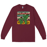 Burgundy cactus sunflower coaster Long Sleeve Tee - JahusDesignShop