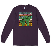 Plum cactus sunflower coaster Long Sleeve Tee - JahusDesignShop