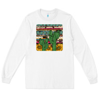 White cactus sunflower coaster Long Sleeve Tee - JahusDesignShop