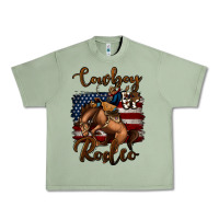 Oil Green Cowboy Up Rodeo Bucking Bronco Urban Heavy Tee - Jasminsmagicworld