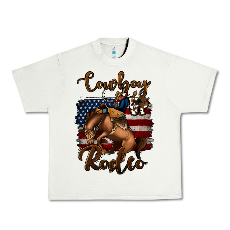 Cowboy Up Rodeo Bucking Bronco Urban Heavy Tee by Jasminsmagicworld | Teevron
