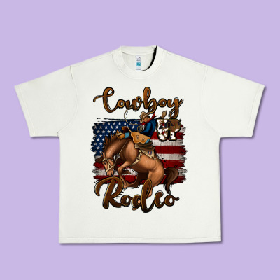 Cowboy Up Rodeo Bucking Bronco Urban Heavy Tee Designed By Jasminsmagicworld