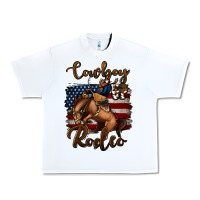 White Cowboy Up Rodeo Bucking Bronco Urban Heavy Tee - Jasminsmagicworld