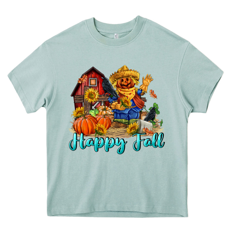 Happy Fall Scarecrow Heavy Core Tee by FaDigitalArtStudio | Teevron