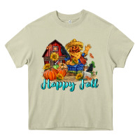 Mossy happy fall scarecrow Heavy Core Tee - FaDigitalArtStudio