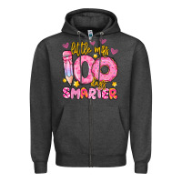 Charcoal Heather little miss 100 days smarter Zipper Hoodie - Artiststas