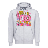 Heather Grey little miss 100 days smarter Zipper Hoodie - Artiststas