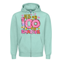 Seafoam little miss 100 days smarter Zipper Hoodie - Artiststas