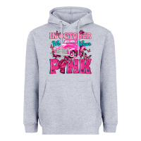 Heather Grey In October We Wear Pink Truck Heavyweight Hoodie - texasbilliewilder
