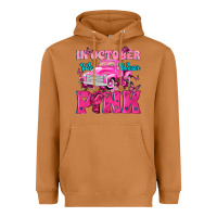 Meerkat In October We Wear Pink Truck Heavyweight Hoodie - texasbilliewilder