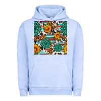 Pigment Grape Ice gemstone sunflower cowhide leopard seamles pattern Urban Hoodie - FaDigitalArtStudio