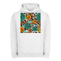 Pigment Lunar Rock gemstone sunflower cowhide leopard seamles pattern Urban Hoodie - FaDigitalArtStudio