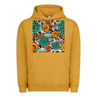 Pigment Peanut Butter gemstone sunflower cowhide leopard seamles pattern Urban Hoodie - FaDigitalArtStudio