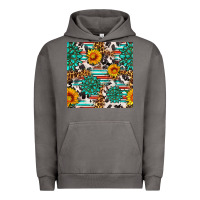 Pigment Tornado gemstone sunflower cowhide leopard seamles pattern Urban Hoodie - FaDigitalArtStudio