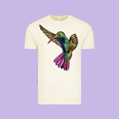 Flying Ruby Throated Hummingbird Vintage Tee Designed By Lillyallendesigns