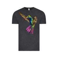 Vintage Black Flying Ruby Throated Hummingbird Vintage Tee - LillyAllenDesigns