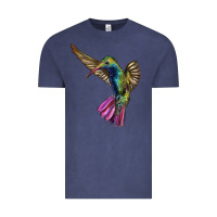 Vintage Denim Flying Ruby Throated Hummingbird Vintage Tee - LillyAllenDesigns