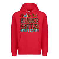 Red watch out kindergarten here i come! Premium Hoodie - JahusDesignShop