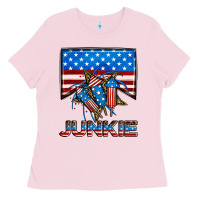 Bubblegum Pink American junkie Ladies Tee - Neo Western