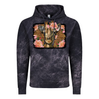 Cloud Black Western Floral Giraffe Vintage Hoodie - LillyAllenDesigns