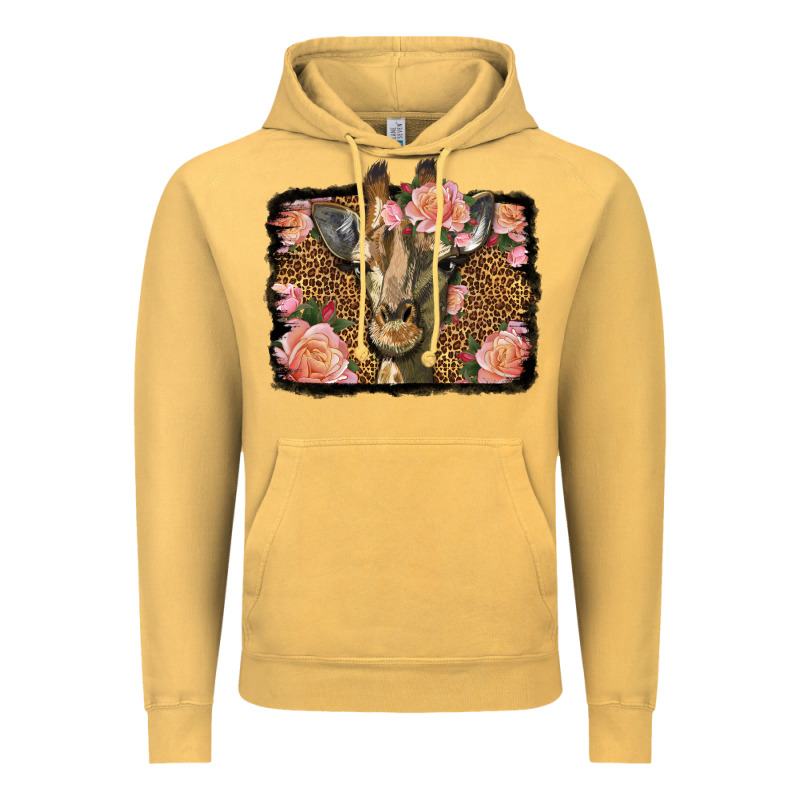 Western Floral Giraffe Vintage Hoodie by LillyAllenDesigns | Teevron