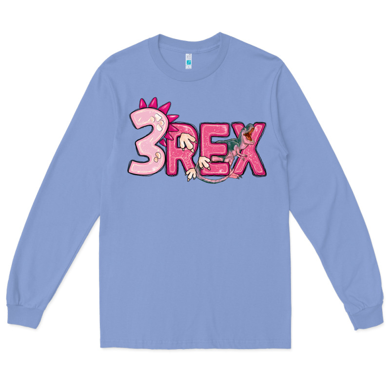 Pink Three Rex Long Sleeve Tee by MaliasSmallBusiness | Teevron