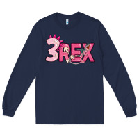 Navy pink three rex Long Sleeve Tee - MaliasSmallBusiness