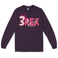 Plum pink three rex Long Sleeve Tee - MaliasSmallBusiness