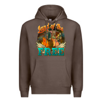 Coffee Land of the free 4th of july Premium Hoodie - HowdyJamesFarm